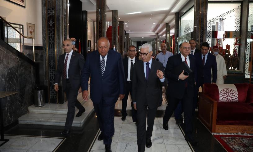 الطالبي العلمي يتباحث مع وزير الخارجية المصري