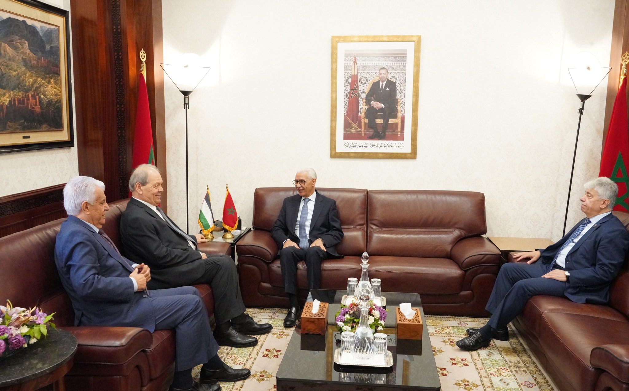الطالبي العلمي يجري مباحثات بالرباط مع رئيس المجلس الوطني الفلسطيني